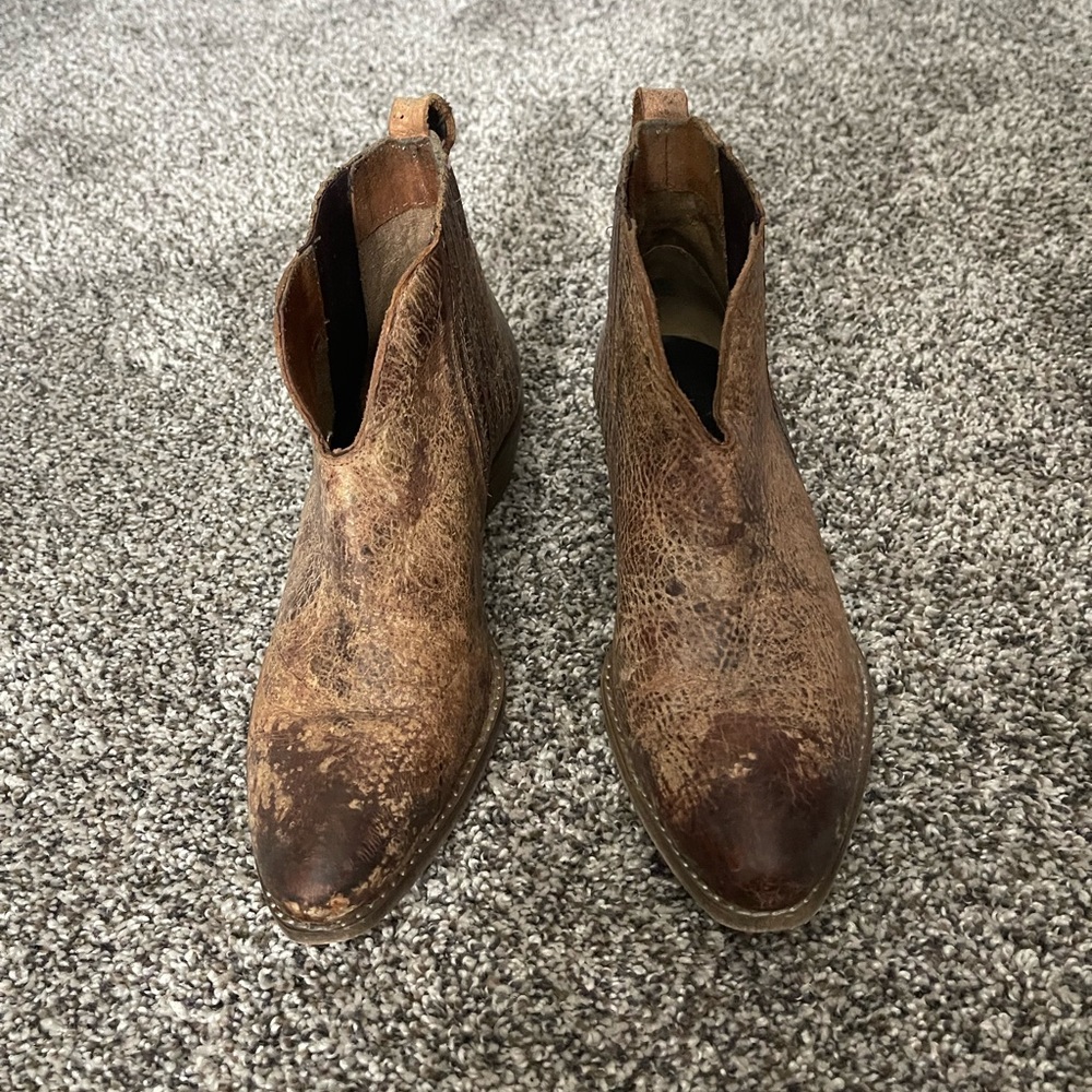 Diba True distressed cowboy booties